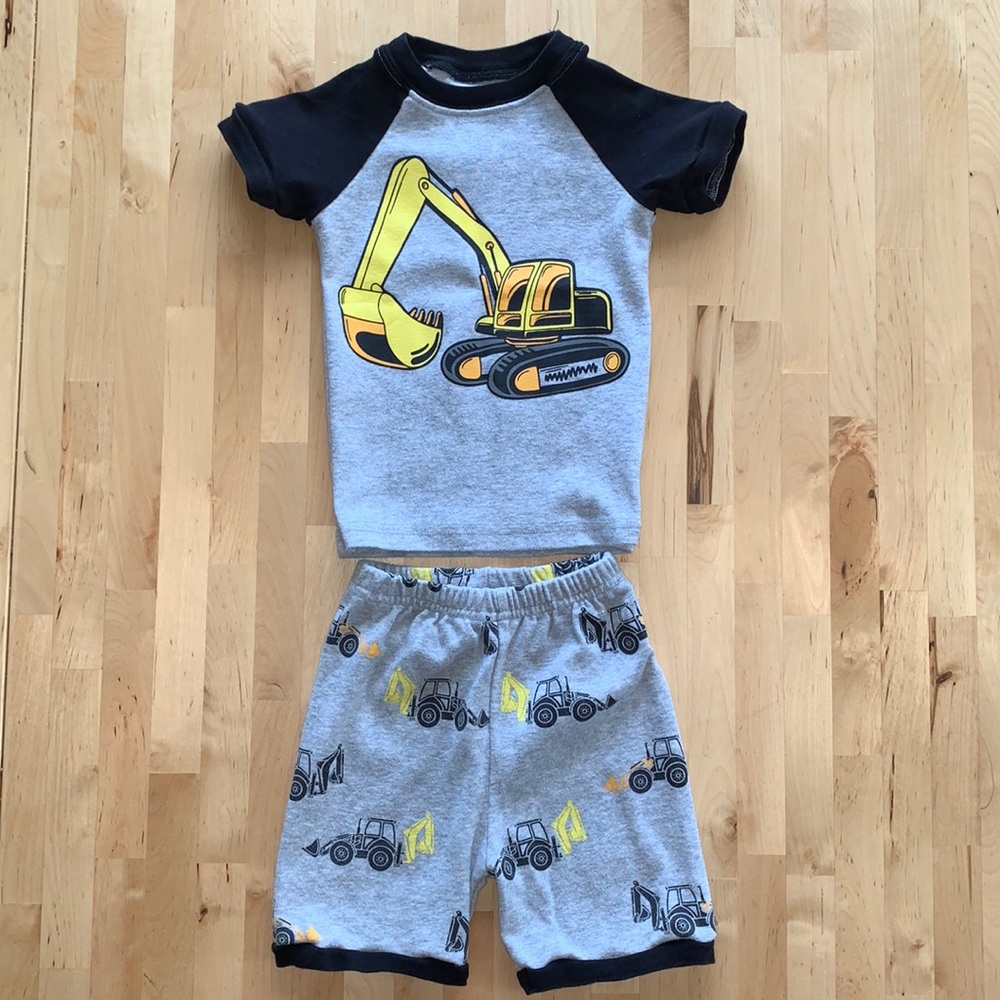 Digger Short Sleeve Set Pajamas 18M